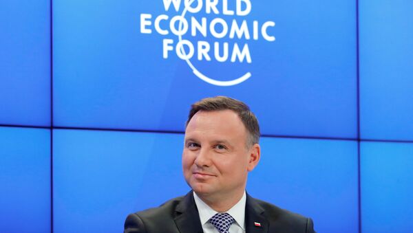 Poland's President Andrzej Duda attends the World Economic Forum (WEF) annual meeting in Davos, Switzerland - Sputnik International