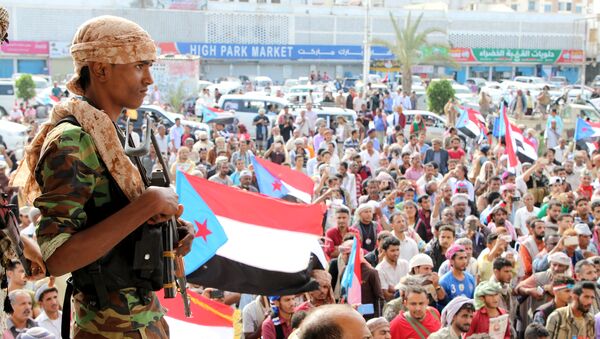 Supporters of the southern Yemeni separatists demonstrate against the government in Aden, Yemen January 28, 2018 - Sputnik International