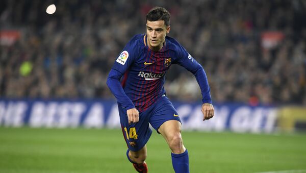 Barcelona's Brazilian midfielder Philippe Coutinho runs during the Spanish 'Copa del Rey' (King's cup) quarter-final second leg football match between FC Barcelona and RCD Espanyol at the Camp Nou stadium in Barcelona on January 25, 2018 - Sputnik International