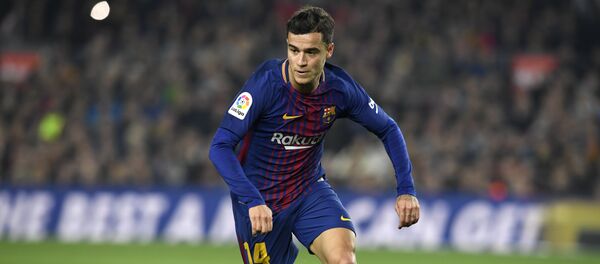 Barcelona's Brazilian midfielder Philippe Coutinho runs during the Spanish 'Copa del Rey' (King's cup) quarter-final second leg football match between FC Barcelona and RCD Espanyol at the Camp Nou stadium in Barcelona on January 25, 2018 - Sputnik International