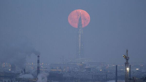 Super Blue Blood Moon Lunar Eclipse Seen Over the World - Sputnik International