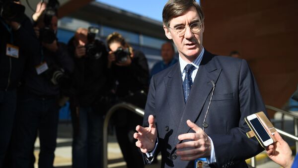 British Conservative politician Jacob Rees-Mogg arrives at the Manchester Central Convention Centre in Manchester on October 3, 2017, the third day of the Conservative Party annual conference - Sputnik International