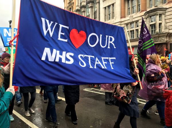 London march in support of the National Health Service (NHS) London march in support of the National Health Service (NHS) - Sputnik International