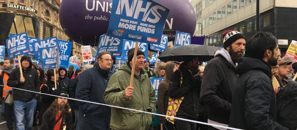 London march in support of the National Health Service (NHS) London march in support of the National Health Service (NHS) - Sputnik International