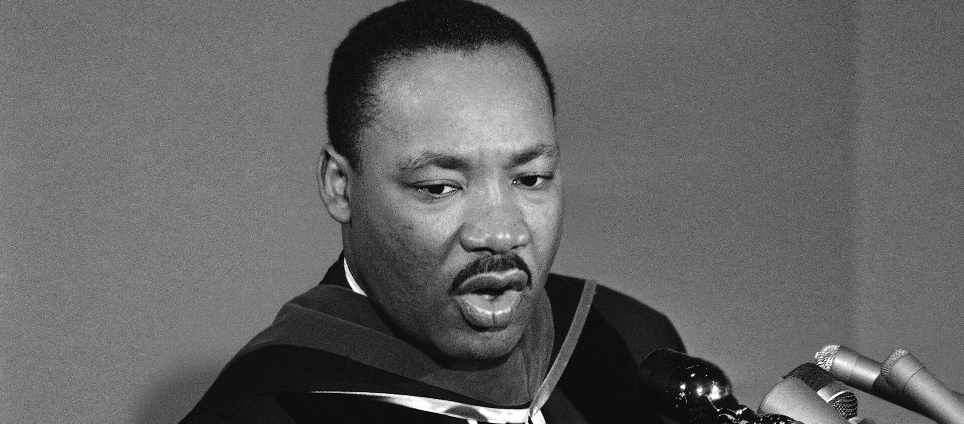 Dr. Martin Luther King during news conference following a Howard University address during the university’s charter day observance in Washington on March 2, 1965 - Sputnik International, 1920, 05.04.2018