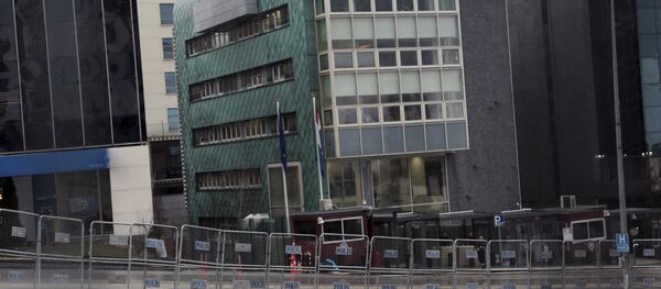 (File) Turkish security barricades surround the Dutch embassy, the green building at the center, in Ankara, Turkey, Monday, March 13, 2017 (File) Turkish security barricades surround the Dutch embassy, the green building at the center, in Ankara, Turkey, Monday, March 13, 2017 - Sputnik International