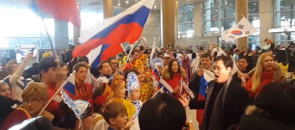 Встреча хоккейной сборной России в Пхенчхане - Sputnik International