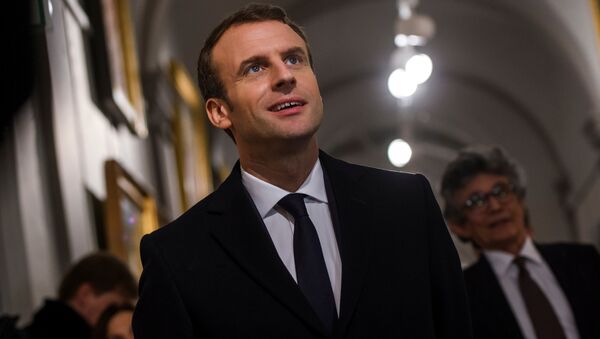 French President Emmanuel Macron visits the museum in Ajaccio, on the French Mediterranean island of Corsica - Sputnik International