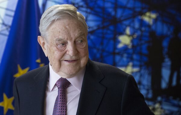 George Soros, Founder and Chairman of the Open Society Foundation, waits for the start of a meeting at EU headquarters in Brussels on Thursday, April 27, 2017 George Soros, Founder and Chairman of the Open Society Foundation, waits for the start of a meeting at EU headquarters in Brussels on Thursday, April 27, 2017 - Sputnik International