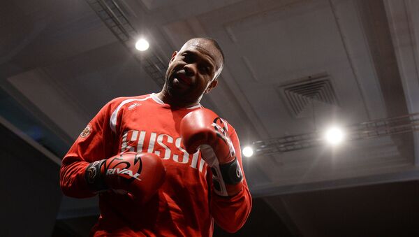 Boxer Roy Jones Jr. during training before his upcoming fight with boxer Enzo Maccarinelli in Moscow. (File) - Sputnik International