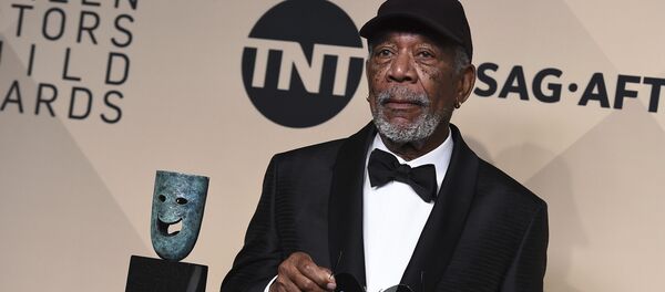 Morgan Freeman poses with his Life Achievement Award in the press room at the 24th annual Screen Actors Guild Awards at the Shrine Auditorium & Expo Hall on Jan. 21, 2018, in Los Angeles Morgan Freeman poses with his Life Achievement Award in the press room at the 24th annual Screen Actors Guild Awards at the Shrine Auditorium & Expo Hall on Jan. 21, 2018, in Los Angeles - Sputnik International