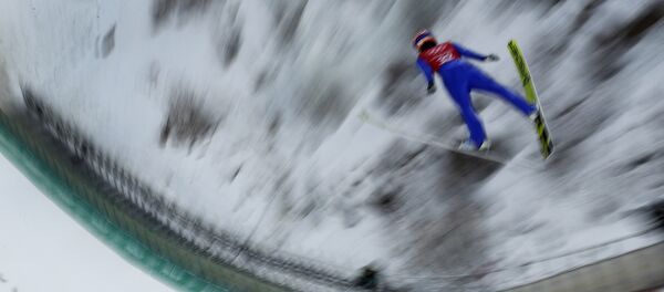 Yuki Ito, of Japan, practices for the women's ski jump competition in the 2018 Winter Olympics at the Alpensia Ski Jumping Center in Pyeongchang, South Korea, Saturday, Feb. 10, 2018. - Sputnik International