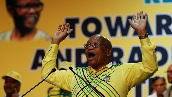 President of South Africa Jacob Zuma gestures during the 54th National Conference of the ruling African National Congress (ANC) at the Nasrec Expo Centre in Johannesburg, South Africa December 16, 2017 - Sputnik International