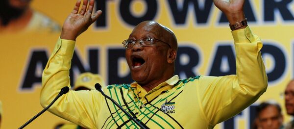 President of South Africa Jacob Zuma gestures during the 54th National Conference of the ruling African National Congress (ANC) at the Nasrec Expo Centre in Johannesburg, South Africa December 16, 2017 President of South Africa Jacob Zuma gestures during the 54th National Conference of the ruling African National Congress (ANC) at the Nasrec Expo Centre in Johannesburg, South Africa December 16, 2017 - Sputnik International