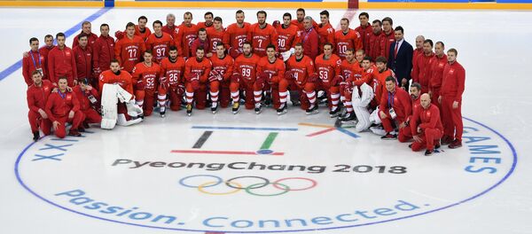 2018 Winter Olympics. Russia's hockey team's group photo session - Sputnik International