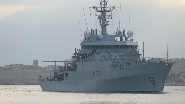 British survey ship HMS Enterprise makes its way on August 4, 2014 into the Grand Harbour, in Valletta - Sputnik International