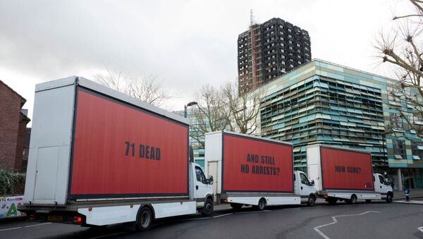 'Three Billboards Outside Grenfell Tower, London' Campaign - Sputnik International