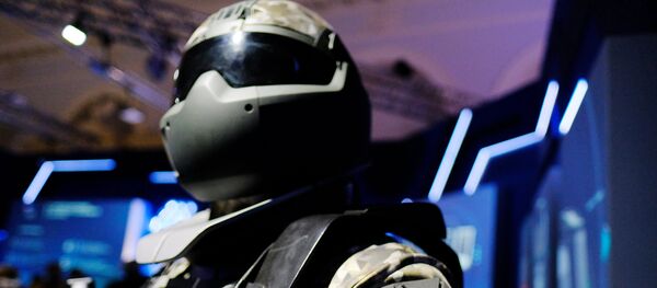 A model of a battle suit from the Central Scientific - Research Institute for Precision Machine Engineering (the institute is part of the Rostech state corporation) at the Russia Focused on the Future exhibition held in the Manezh Central Exhibition Hall, Moscow. (File) - Sputnik International