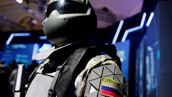 A model of a battle suit from the Central Scientific - Research Institute for Precision Machine Engineering (the institute is part of the Rostech state corporation) at the Russia Focused on the Future exhibition held in the Manezh Central Exhibition Hall, Moscow. (File) - Sputnik International