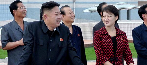North Korean leader Kim Jong Un, front left, accompanied by his wife Ri Sol Ju, front right, inspects the Rungna People's Pleasure Ground in Pyongyang. (File) North Korean leader Kim Jong Un, front left, accompanied by his wife Ri Sol Ju, front right, inspects the Rungna People's Pleasure Ground in Pyongyang. (File) - Sputnik International