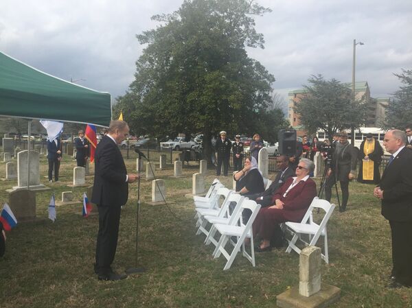Memorial event in honor of six Russian Navy sailors who buried at the US Naval Hospital Cemetery in Portsmouth, Virginia - Sputnik International
