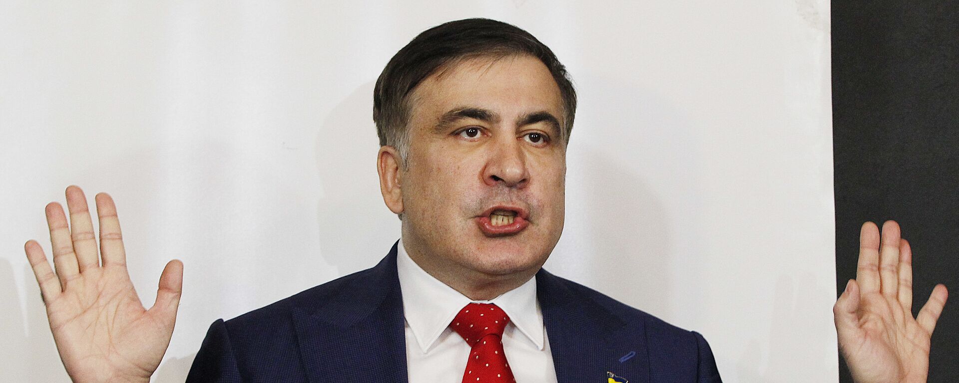 Mikheil Saakashvili, former Georgian president-turned-Ukrainian opposition leader, speaks to reporters in Warsaw, Poland, Tuesday, Feb. 13, 2018 - Sputnik International, 1920, 30.07.2022