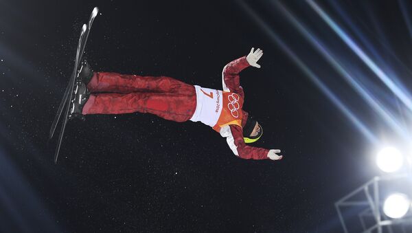 Ilya Burov (Russia) at aerials competitions among men at the XXIII winter Olympic Games in Pyeongchang - Sputnik International