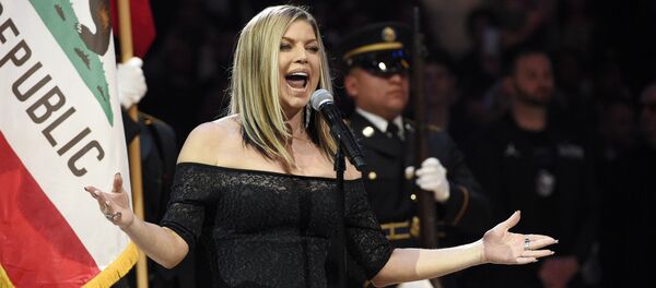 Singer Fergie performs the national anthem prior to an NBA All-Star basketball game, Sunday, Feb. 18, 2018, in Los Angeles Singer Fergie performs the national anthem prior to an NBA All-Star basketball game, Sunday, Feb. 18, 2018, in Los Angeles - Sputnik International
