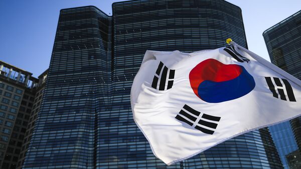 The Republic of Korea flag in Seoul - Sputnik International