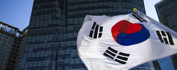The Republic of Korea flag in Seoul - Sputnik International