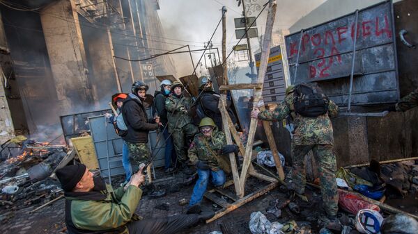Opposition supporters on Kiev's Maidan Square where clashes erupted between protesters and the police. (File) - Sputnik International