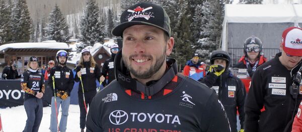 First-place finisher David Duncan, of Canada, walks to the podium after a U.S. Grand Prix men's freestyle skicross event Friday, Jan. 20, 2017, in Solitude, Utah First-place finisher David Duncan, of Canada, walks to the podium after a U.S. Grand Prix men's freestyle skicross event Friday, Jan. 20, 2017, in Solitude, Utah - Sputnik International