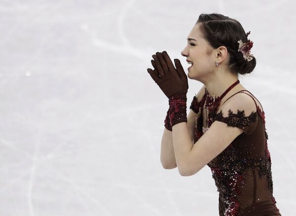 Evgenia Medvedeva of the Olympic Athletes of Russia performs during the women's free figure skating final in the Gangneung Ice Arena at the 2018 Winter Olympics in Gangneung, South Korea, Friday, Feb. 23, 2018. - Sputnik International