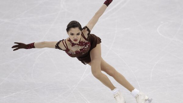 Evgenia Medvedeva of the Olympic Athletes of Russia performs during the women's free figure skating final in the Gangneung Ice Arena at the 2018 Winter Olympics in Gangneung, South Korea, Friday, Feb. 23, 2018.  - Sputnik International