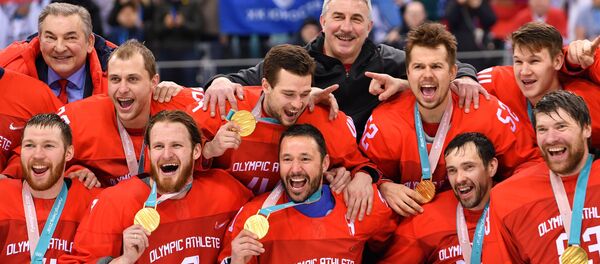 Russia's Olympic Hockey Final Win in Pictures - Sputnik International