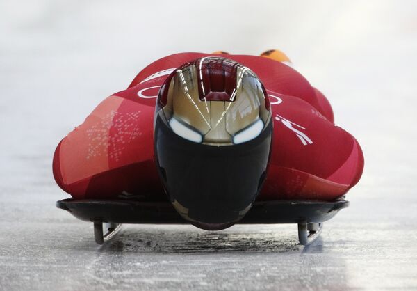 Skeleton – Pyeongchang 2018 Winter Olympics – Men’s Competition – Olympic Sliding Centre - Pyeongchang, South Korea – February 15, 2018 - Yun Sung-bin of South Korea in action during the heat - Sputnik International