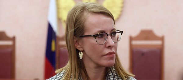 Kseniya Sobchak, TV host and Russian presidential candidate from the Civil Initiative political party, talks with the press after the Supreme Court considered her appeal against the rejection of a lawsuit to cancel Vladimir Putin’s registration as a Russian presidential candidate Kseniya Sobchak, TV host and Russian presidential candidate from the Civil Initiative political party, talks with the press after the Supreme Court considered her appeal against the rejection of a lawsuit to cancel Vladimir Putin’s registration as a Russian presidential candidate - Sputnik International