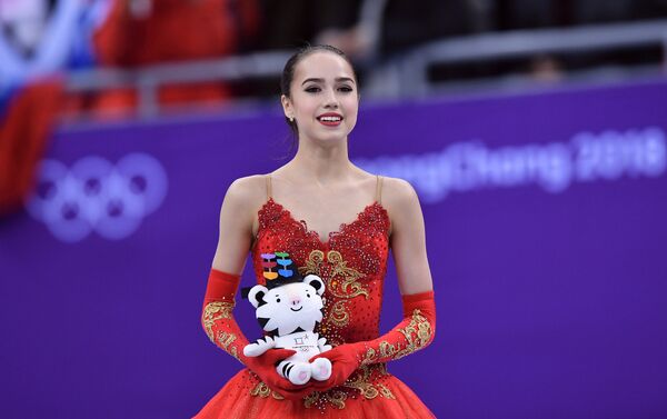 Olympic Athlete from Russia Alina Zagitova after performing her free skating program during the women's figure skating competition at the XXIII Olympic Winter Games. - Sputnik International