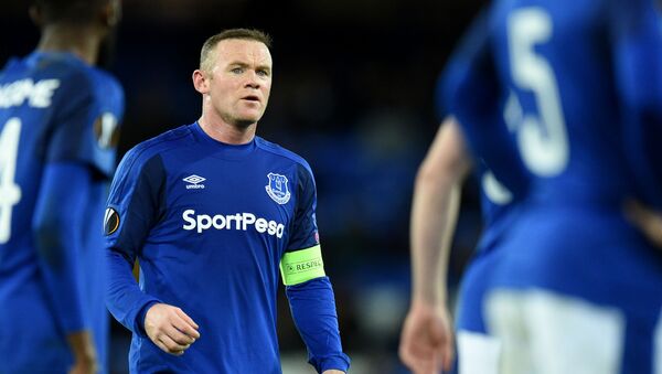 Everton's English striker Wayne Rooney reacts during the UEFA Europa League Group E football match between Everton and Atalanta at Goodison Park in Liverpool, north west England on November 23, 2017 - Sputnik International