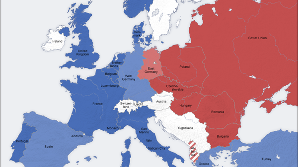 Map of Cold War military alliances in Europe. Since the Soviet collapse, NATO has swallowed up every country that was once part of the Warsaw Pact, and even began advancing into the former USSR itself. - Sputnik International