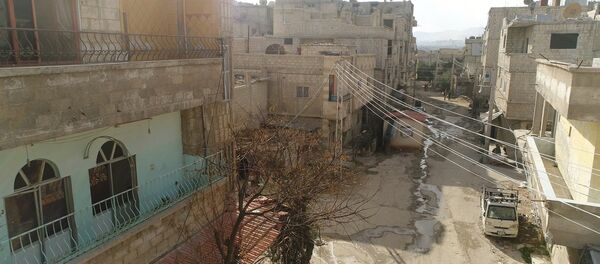 A humanitarian corridor between Damascus and East Ghouta near the Al Wafidin refugee camp in Syria A humanitarian corridor between Damascus and East Ghouta near the Al Wafidin refugee camp in Syria - Sputnik International