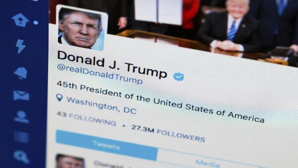 This April 3, 2017, file photo shows U.S. President Donald Trump's Twitter feed on a computer screen in Washington - Sputnik International
