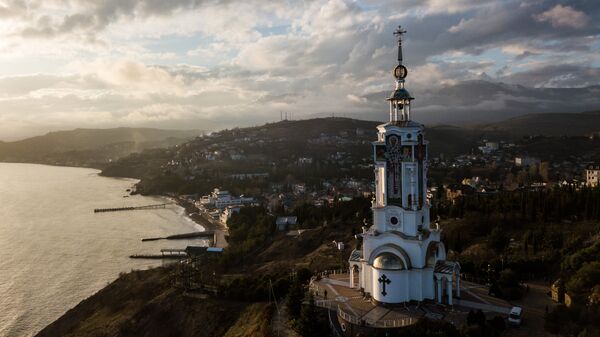 St. Nicholas' Beacon and Church in the Malorechenskoye Village, Sudak District, Crimea - Sputnik International