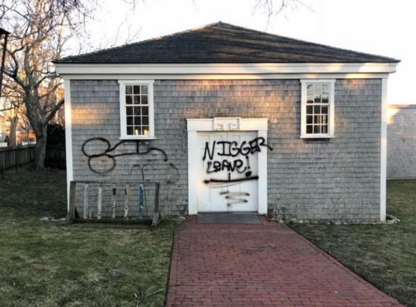 African Meeting House in Nantucket, Massachusetts gets spray painted with racial and lewd slurs. African Meeting House in Nantucket, Massachusetts gets spray painted with racial and lewd slurs. - Sputnik International