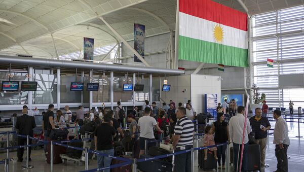 Travelers line up to check in at the Irbil International Airport, in Iraq, Wednesday, Sept. 27, 2017 - Sputnik International