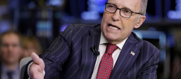 Larry Kudlow, a longtime fixture on the CNBC business news network who previously served in the Reagan administration, is interviewed on the floor of the New York Stock Exchange, Wednesday, March 14, 2018. - Sputnik International