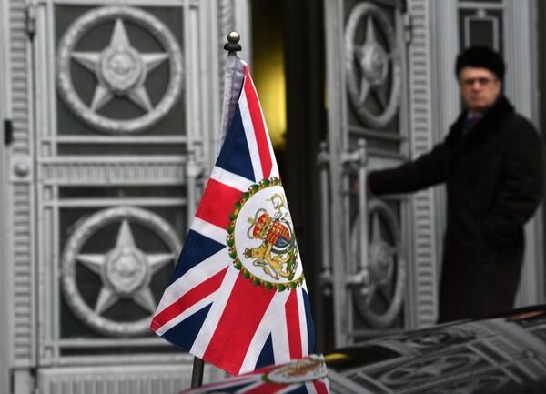 The car of British Ambassador to Russia Laurie Bristow, who was summoned at the Russian Foreign Ministry, near the ministry building - Sputnik International