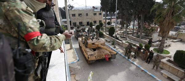 Turkish forces and Free Syrian Army are deployed in Afrin, Syria March 18, 2018 - Sputnik International