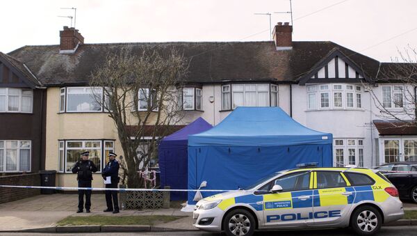 Police stand outside a house in New Malden, southwest London, Wednesday March 14, 2018, which has been sealed-off after Russian businessman Nikolai Glushkov has been found dead - Sputnik International