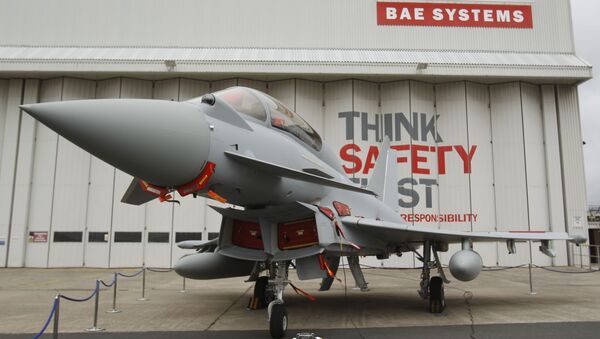 This is a Sept. 7, 2012 file photo of a Eurofighter Typhoon at BAE Systems, Warton Aerodrome, near Warton northwest England - Sputnik International